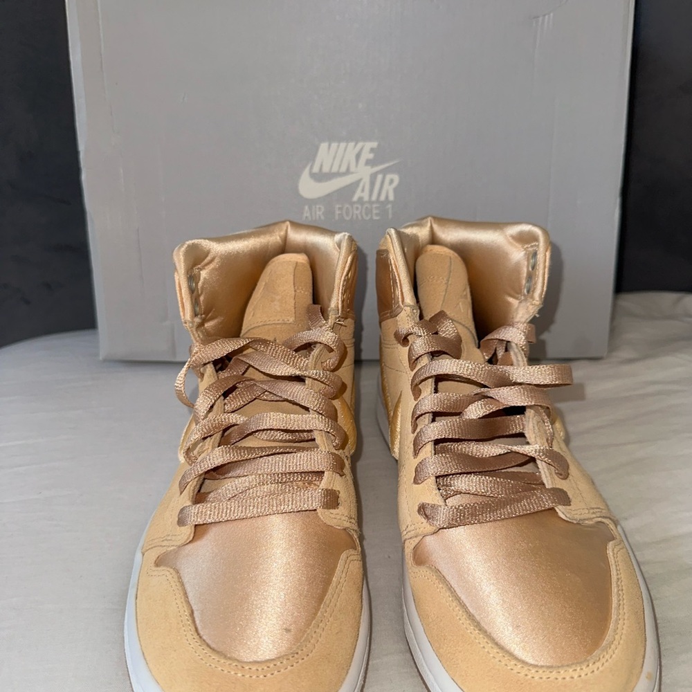 Nike Air Force 1 High-Top Sneakers in Tan